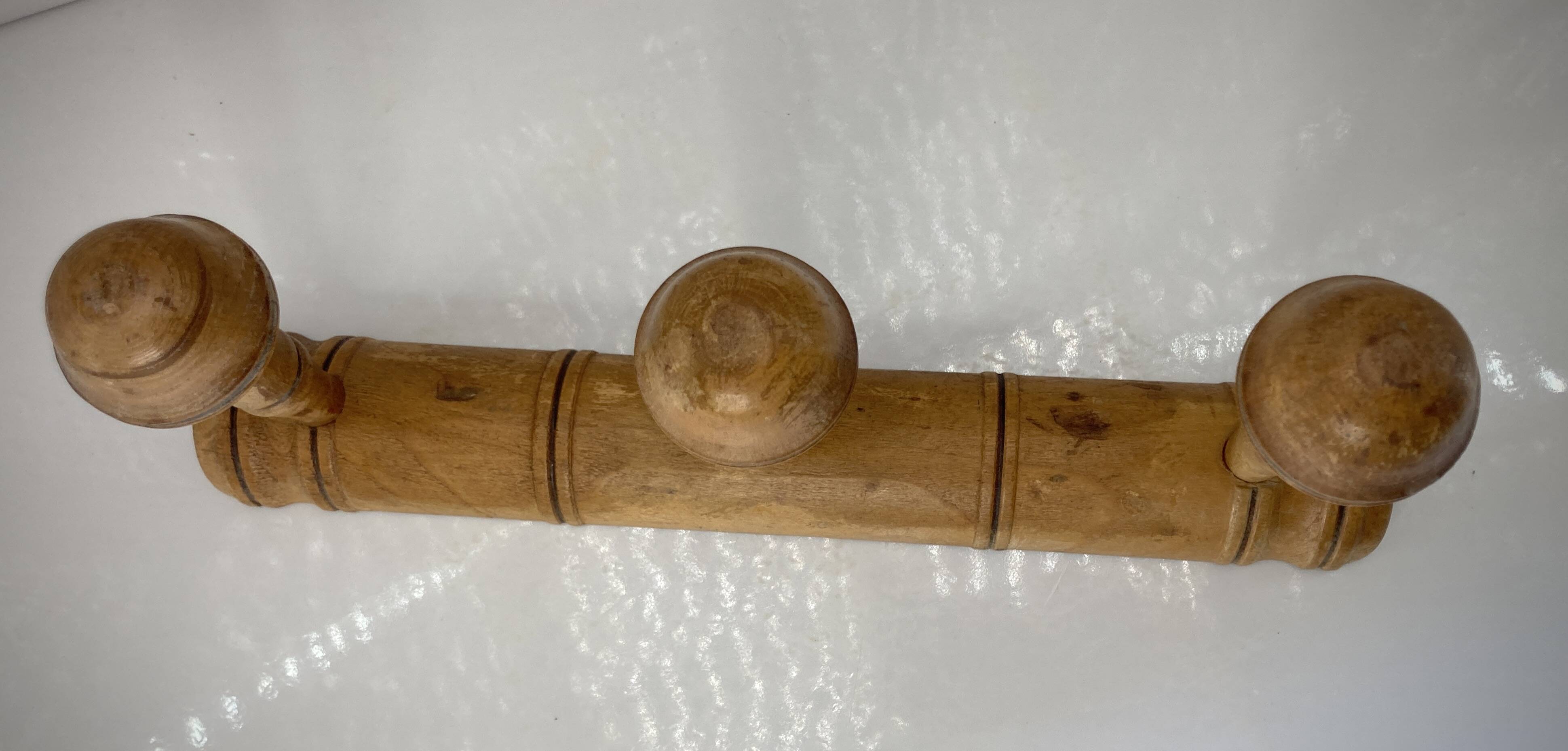 old Bamboo style wall coat rack