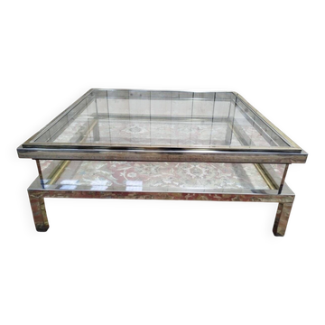Glass coffee table by Willy Rizzo