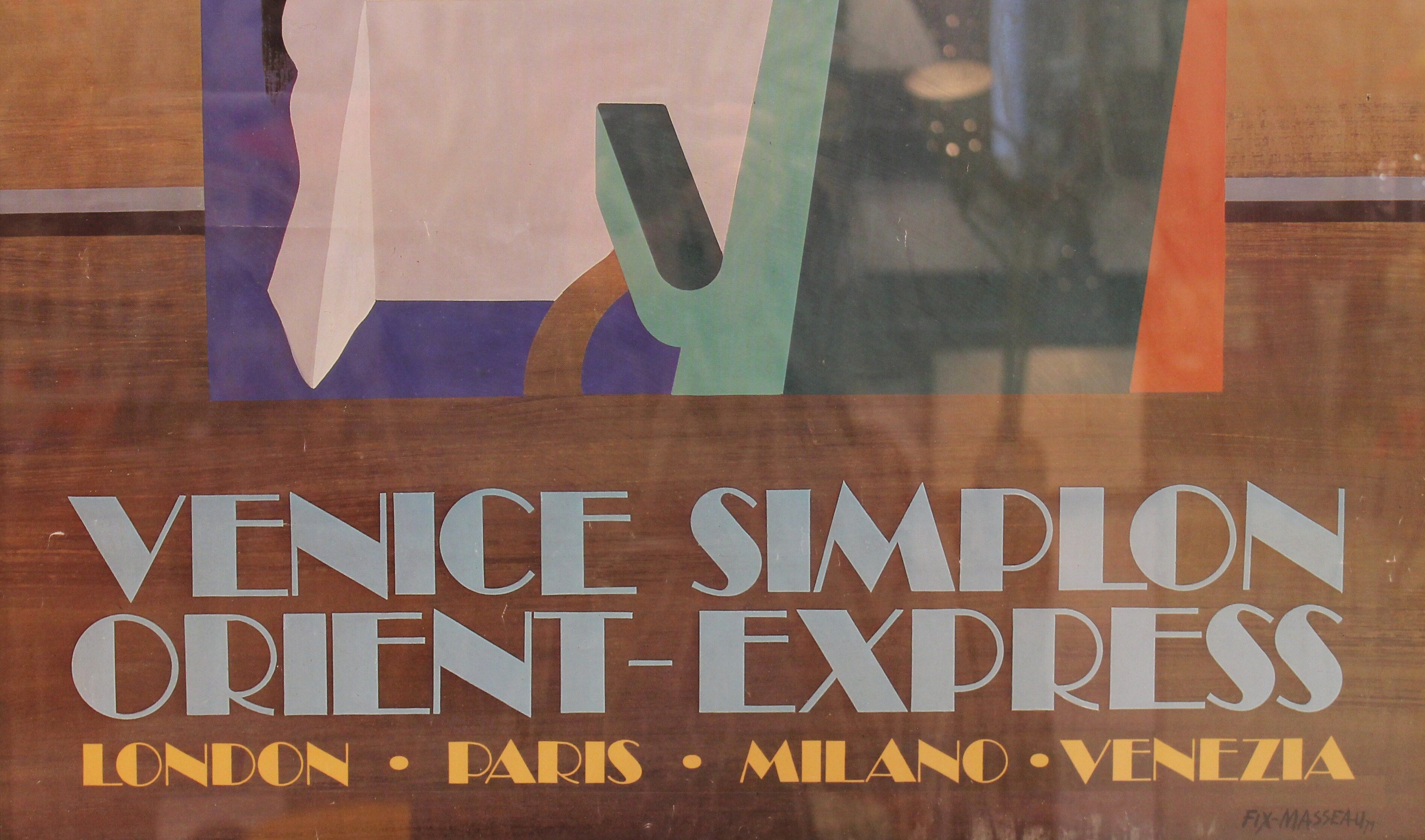 Framed art orient express 70s