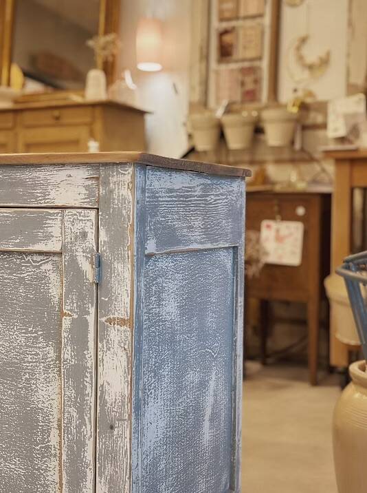 Blue-grey patinated sideboard / jam cupboard