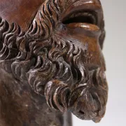 Life-size carved wooden man's head – Southern Europe, circa 1700