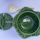 Vintage ceramic soup tureen in the shape of a cabbage.