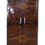 Bauhaus Wardrobe in Palisander Optic, Steel Tube and Chrome, Germany, 1930s