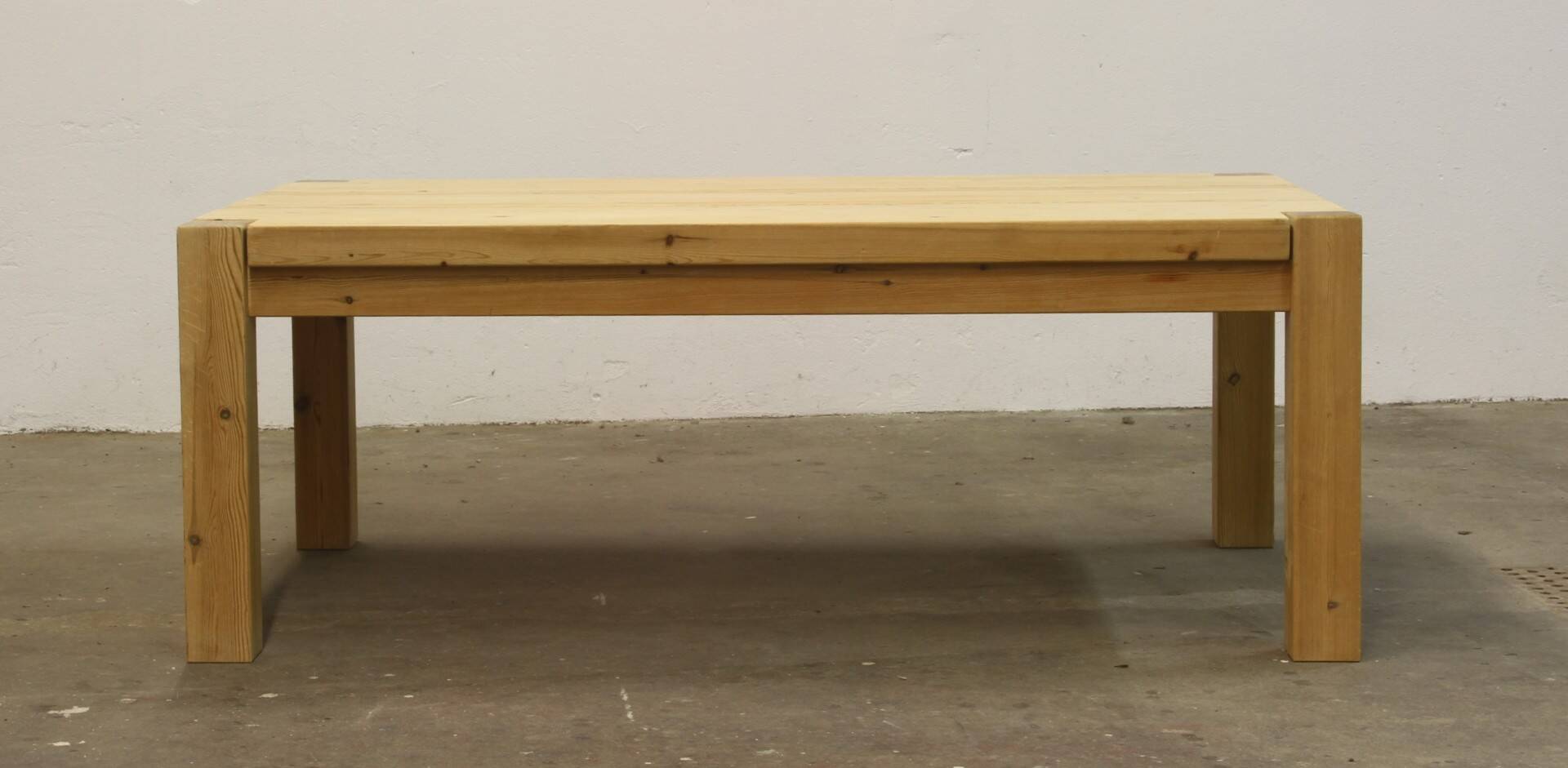 Danish Solid Pine Wood Coffee Table from the 1970s/80s