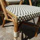Chairs of terrace bistro type parisien in rattan et scoubidou