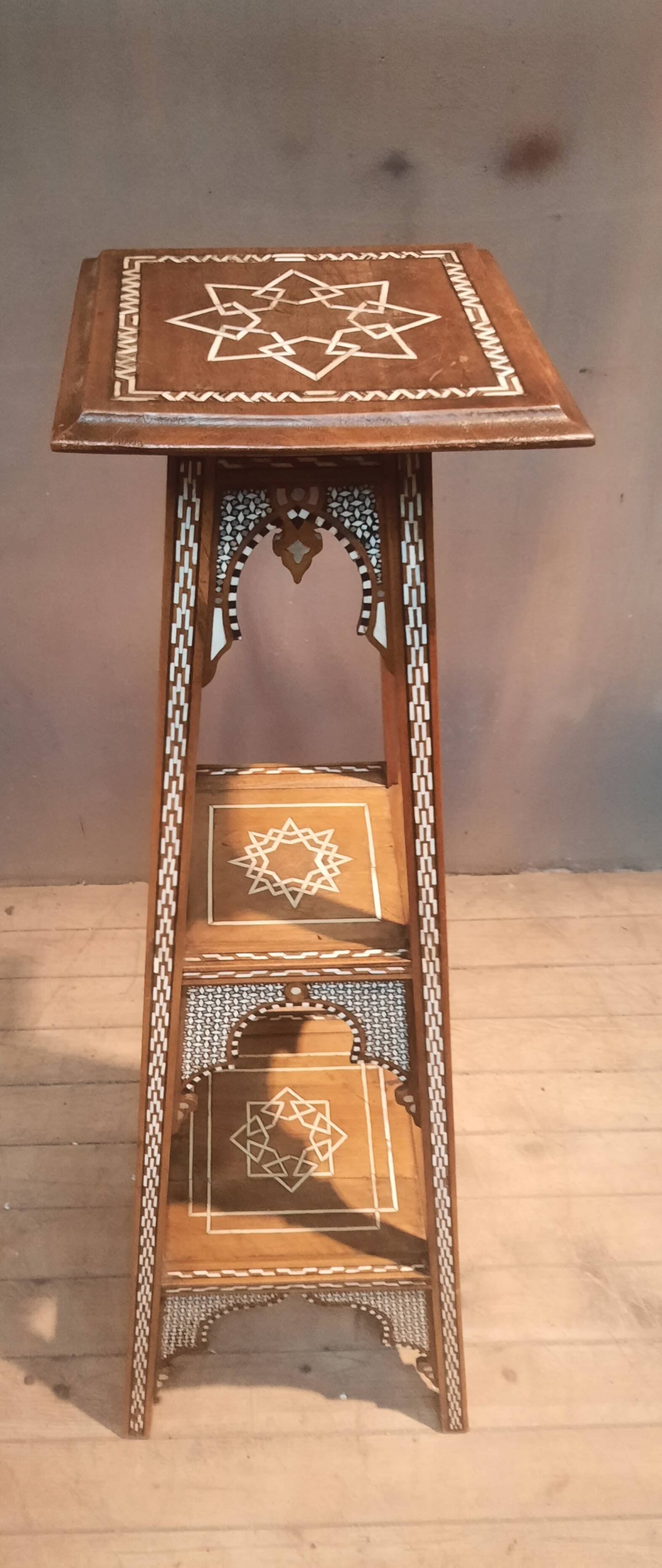 Eastern wooden and mother-of-pearl seat