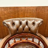 Brown Chesterfield Captain Desk Chair Office chair