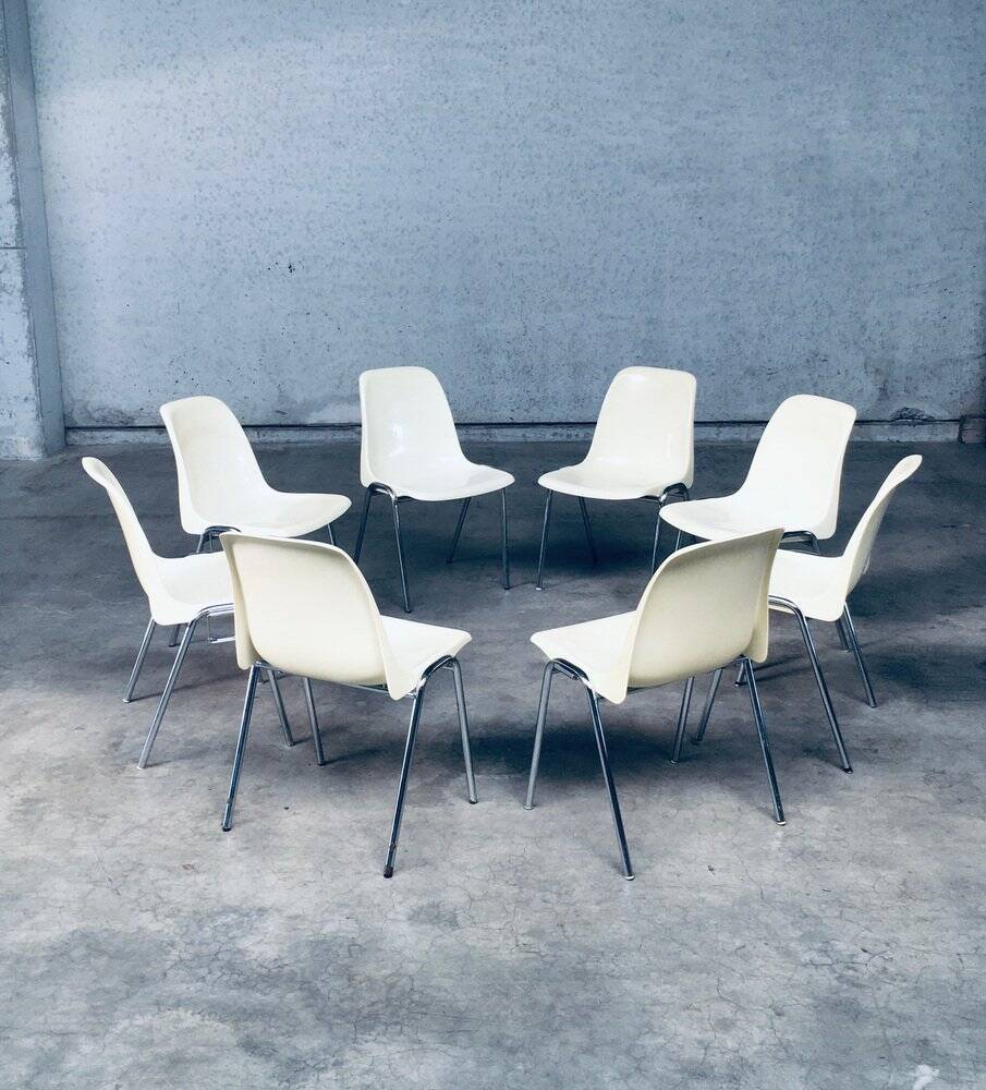 Orly Stacking Chairs by Bruno Pollak for Solo, Germany, 1979, Set of 8