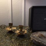 Pair of brass candlesticks