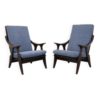 2x Fauteuil lounge en teck par De Ster Gelderland, années 1960