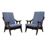 2x Fauteuil lounge en teck par De Ster Gelderland, années 1960