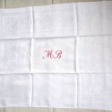 Monogrammed damask napkin monogrammed mb in red