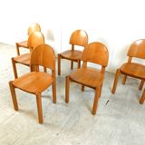 Rainer Daumiller pine wood dining chairs for Hirtshals Savvaerk set of 6, 1980s