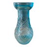 Vase a bulbe verre bleu