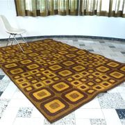 Modernist op-art rug with abstract graphic pattern by Magura, Germany 1960s