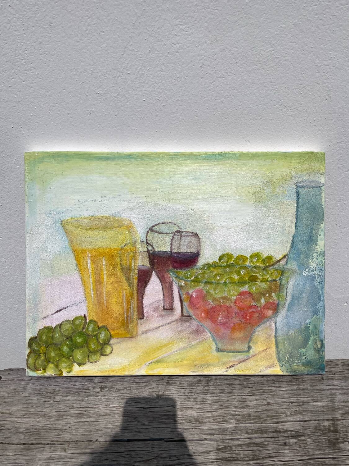 Still life painting on canvas