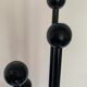 Vintage coat rack from the 1960s in iron and wood, brutalist art deco, standing, France.