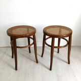 Pair of caned stools