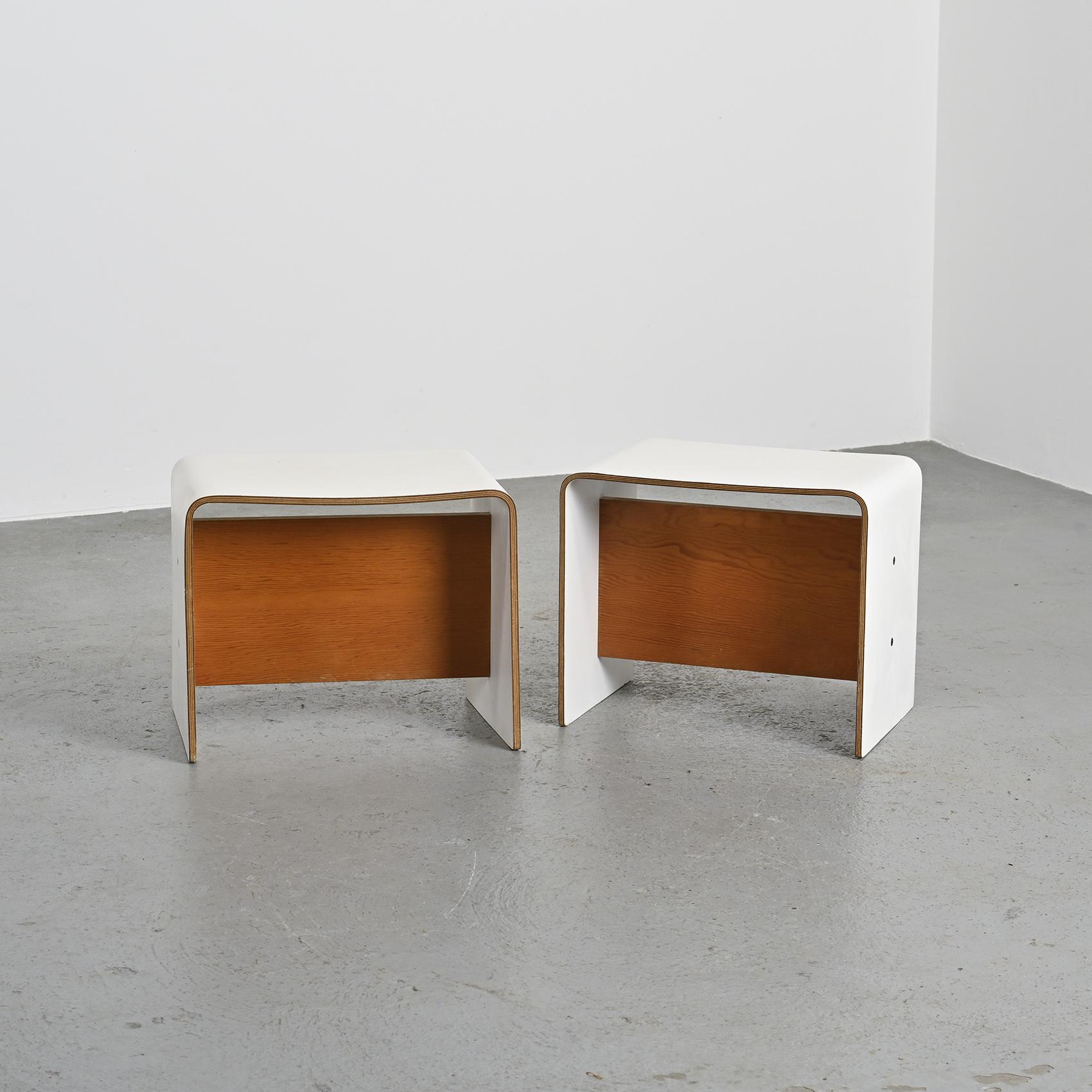 Pierre Guariche, pair of bedside tables for La Plagne, circa 1968