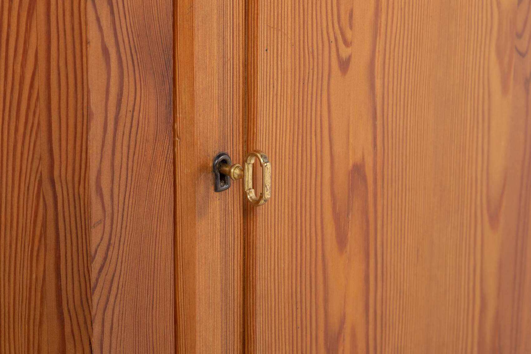 Axel Einar Hjorth ‘Lovö’ solid pine corner cabinet by Nordiska Kompaniet