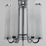 Bauhaus chrome-plated tubular chandelier, 1930s