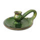 Glazed terracotta candle holder