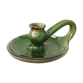Glazed terracotta candle holder