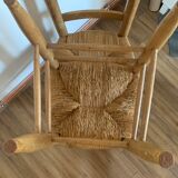 Ensemble de quatre chaises paillées