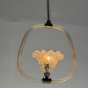 Venetian glass chandelier from Murano and brass, circa 1950.