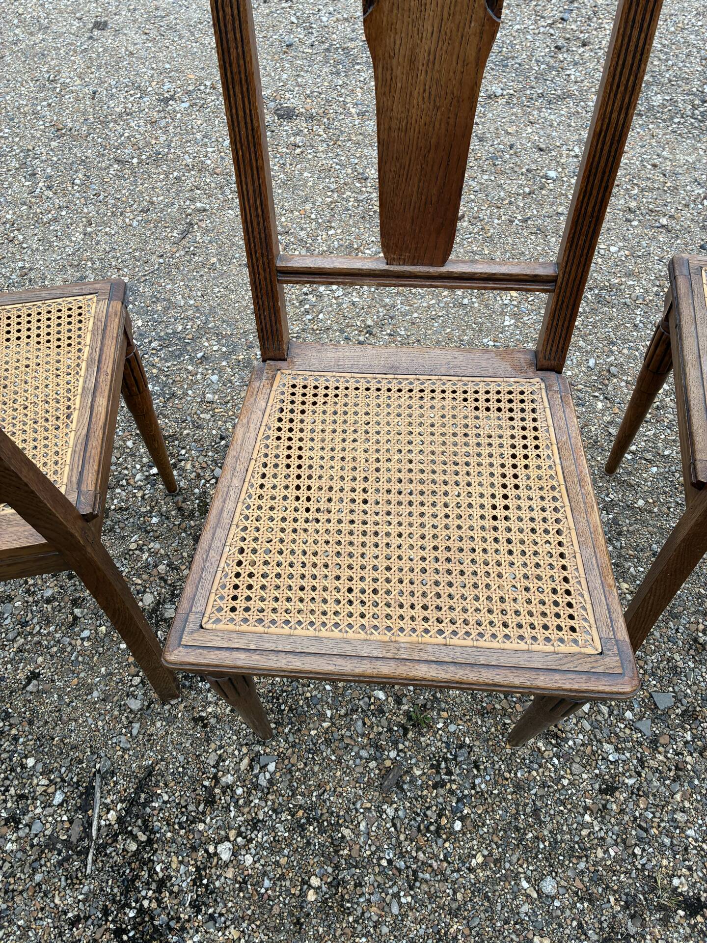 Chaises en cannage année 30-40