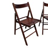 Paire de chaises pliantes en bois