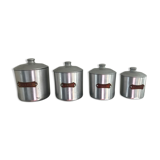 Lot of 4 aluminum spice jars