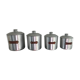 Lot de 4 pots à épices en aluminium