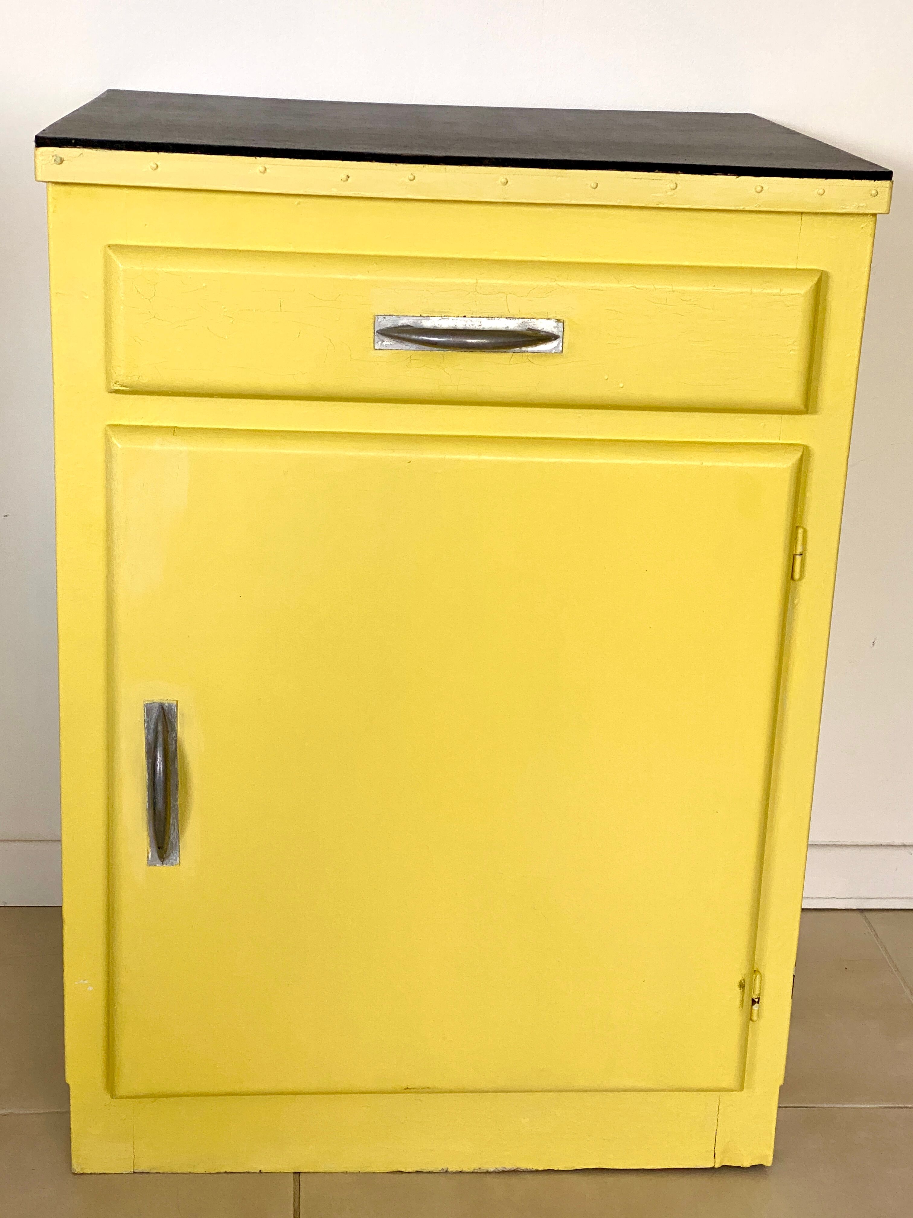 Old yellow vintage jam maker