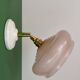 Vintage pink glass lampshade wall lamp