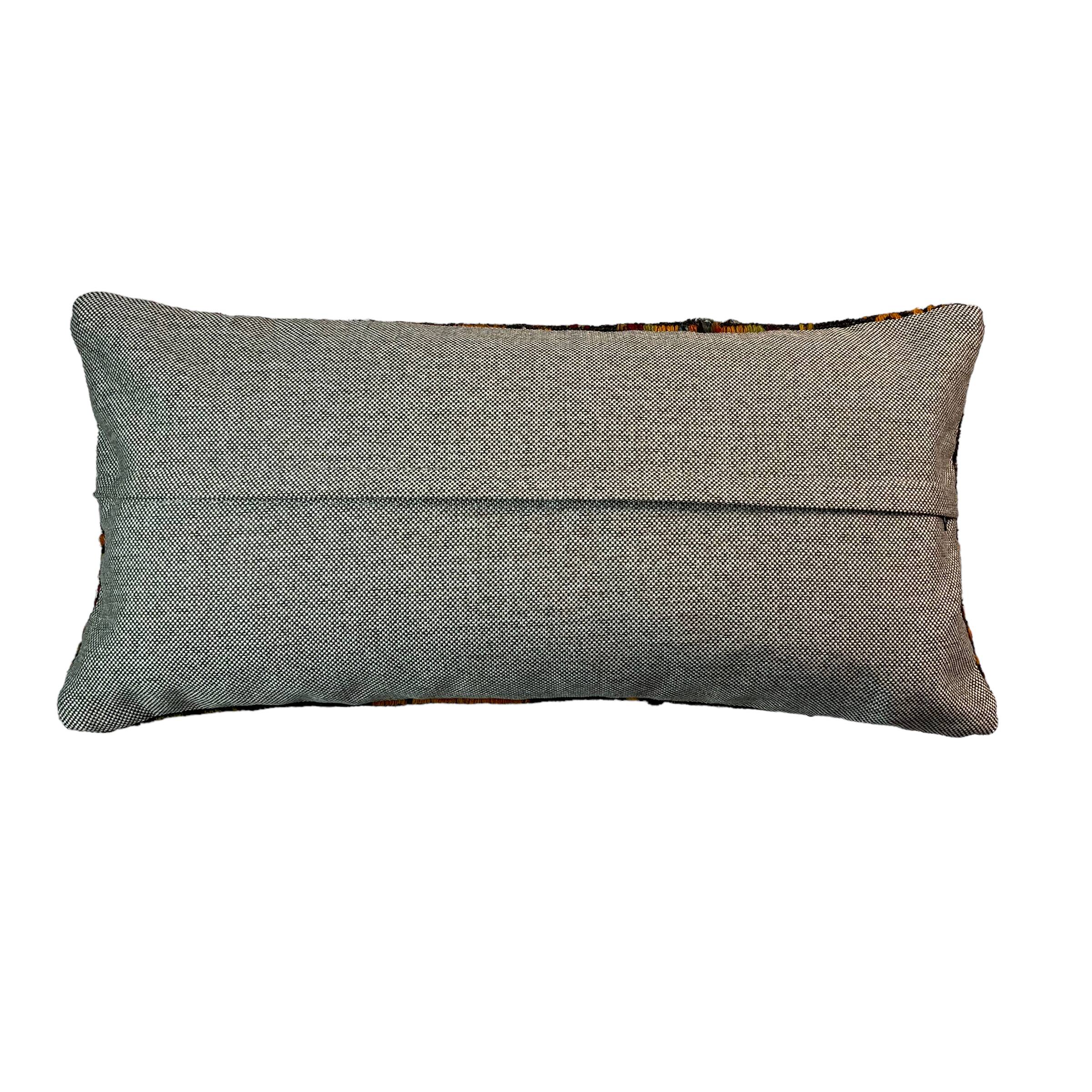 Vintage turkish kilim cushion cover , 30 x 60 cm