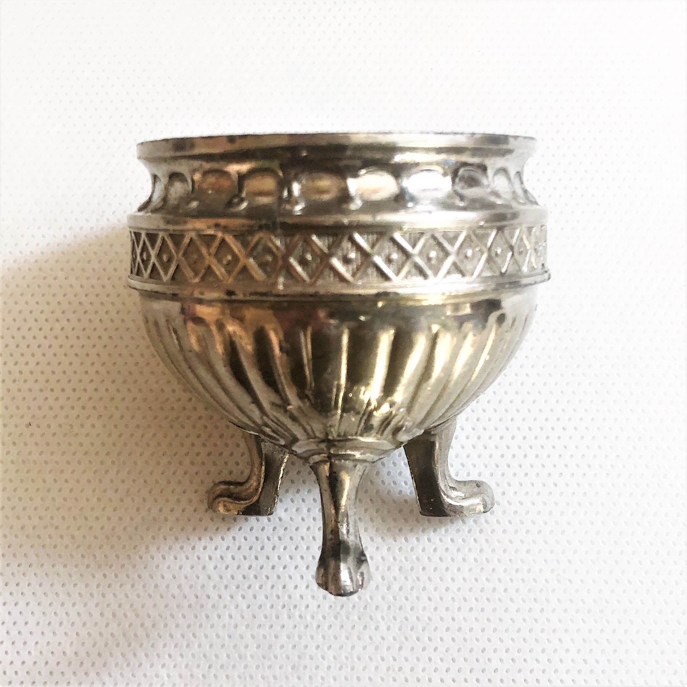 Old Empire style silver metal saleron