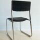 Chrome chair in gray fabric, Italy 1970s