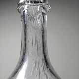 Large antique blown glass bottle with bubbles, early 20th century 1900-1920.