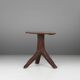 Tabouret rustique en bois du milieu du siècle avec pieds en branche d'arbre, France, 1850
