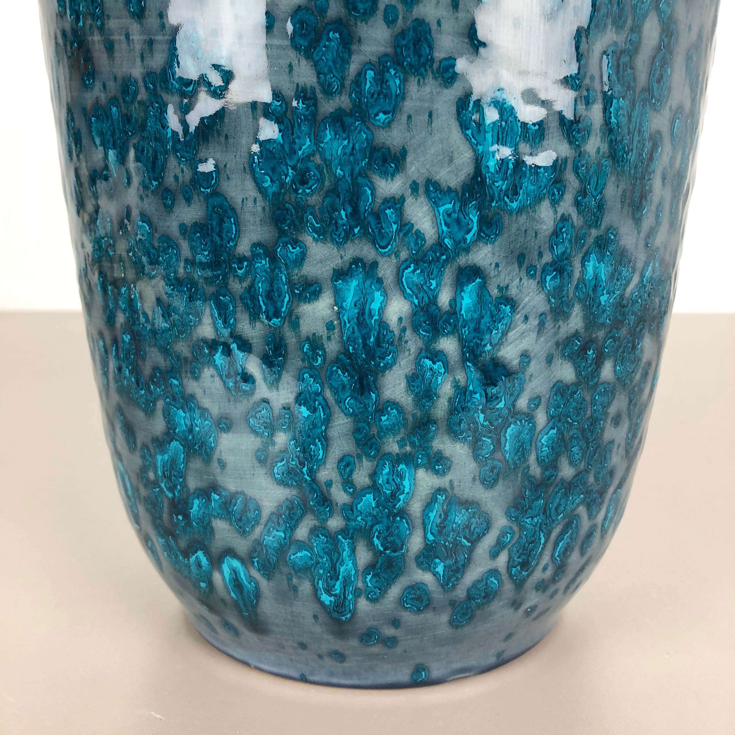 Fat lava multi-color 517-45 vase made by Scheurich, 1970s