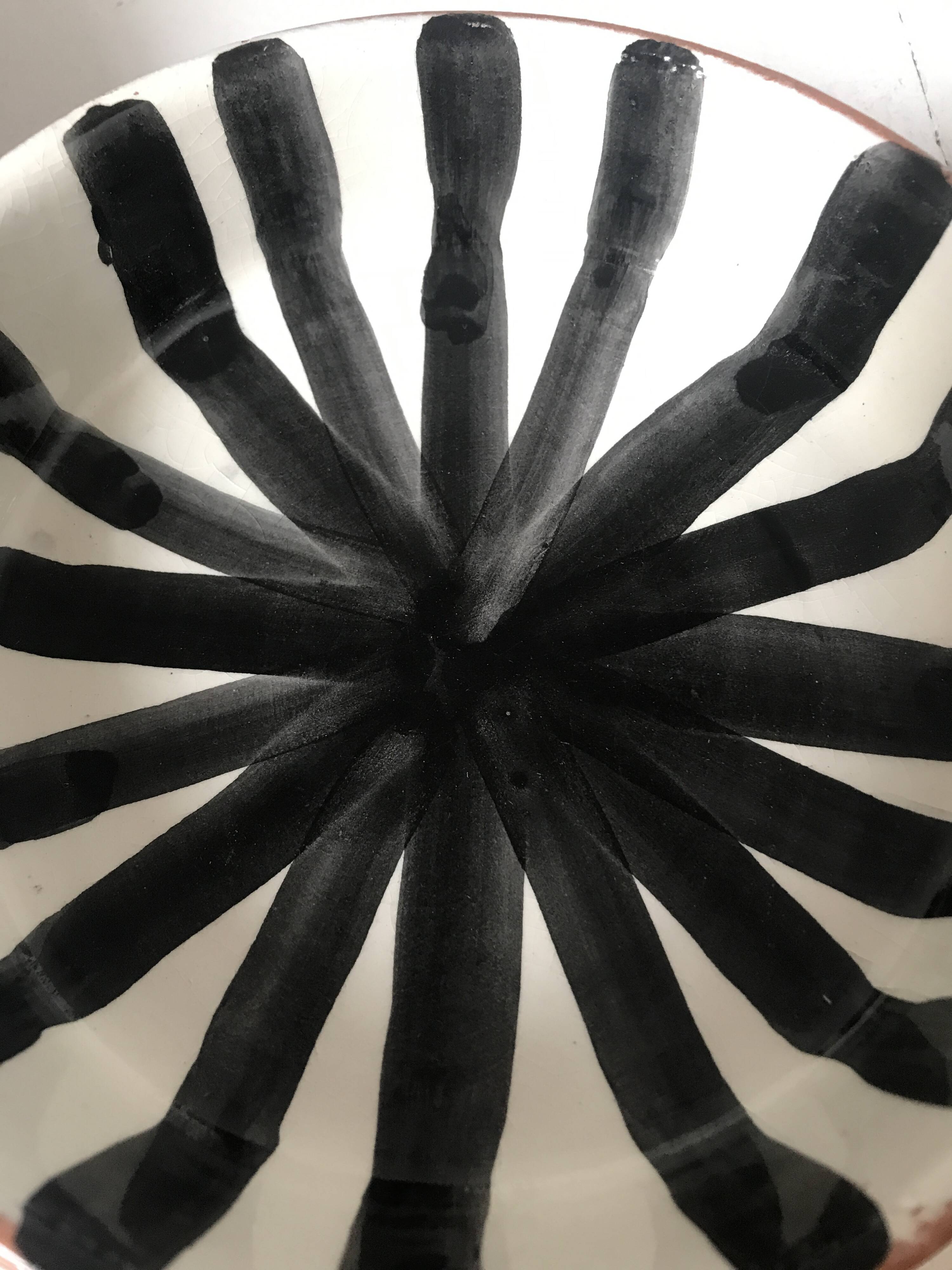 Morocco striped ceramic bowl