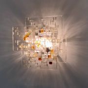 Murano glass wall lamp by Albano Poli for Poliarte, Italy 1970s