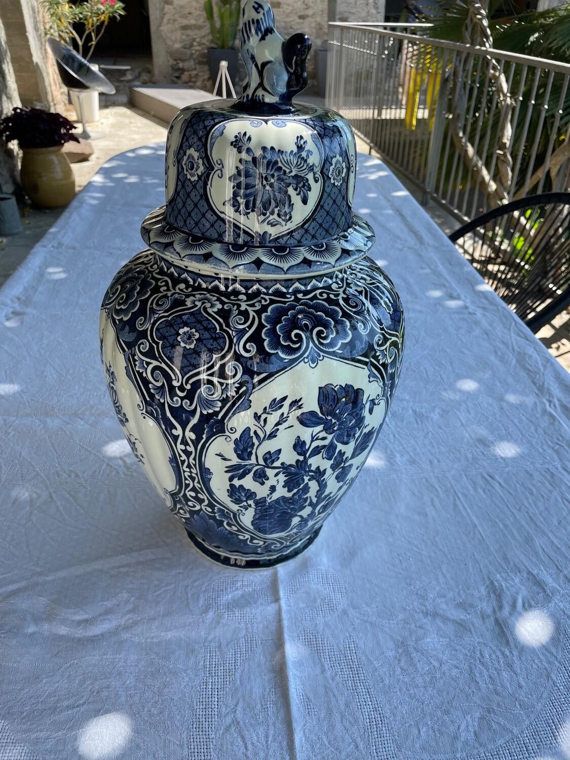 Delftware vase by Boch Royal Sphinx