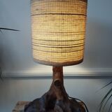 Lampe pied en bois