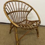 Children's rattan shell armchair