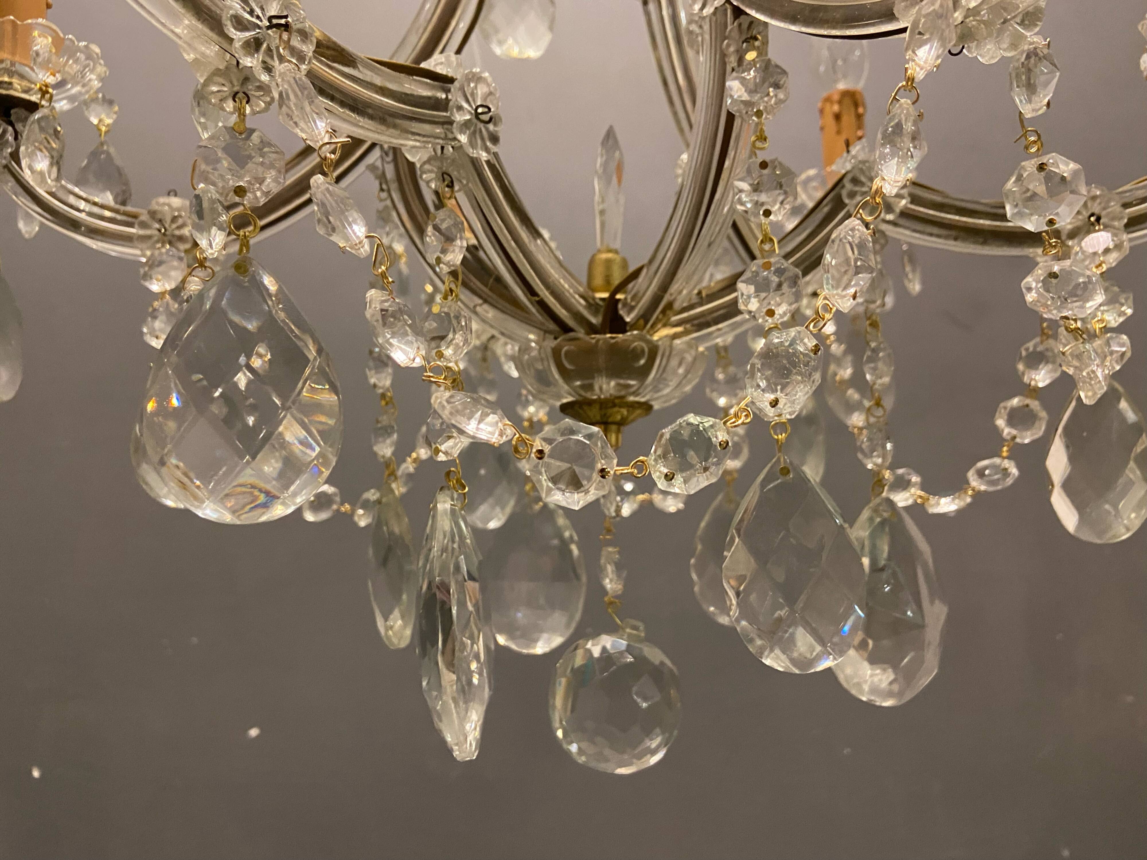 Lustre vintage en cristal 1950