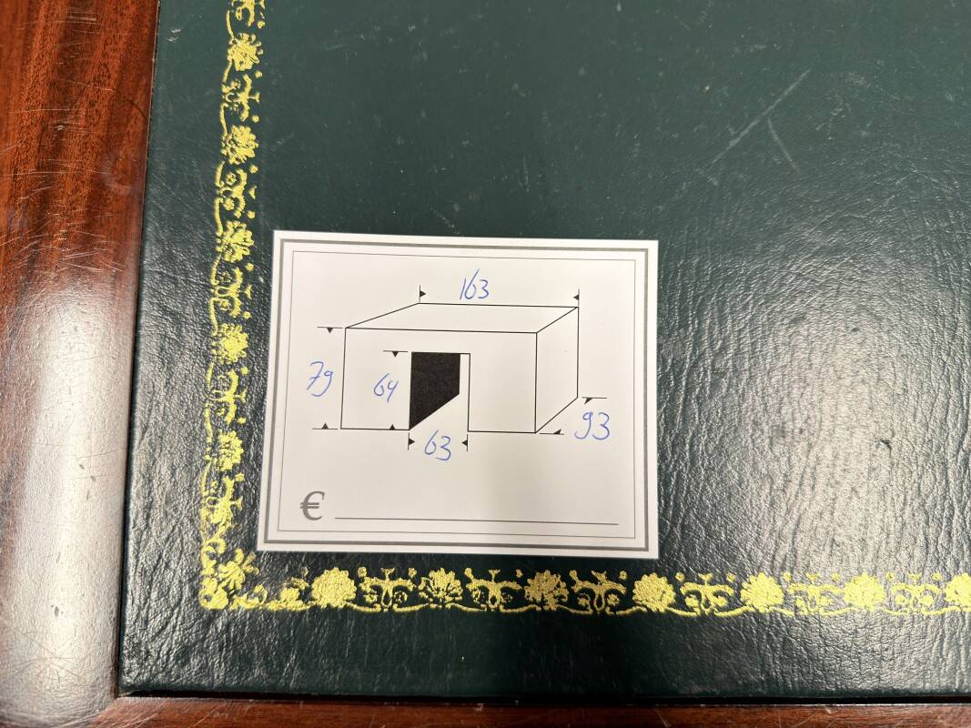 English Chesterfield Desk with Green Leather