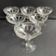 6 guilloché crystal champagne glasses – Art Nouveau