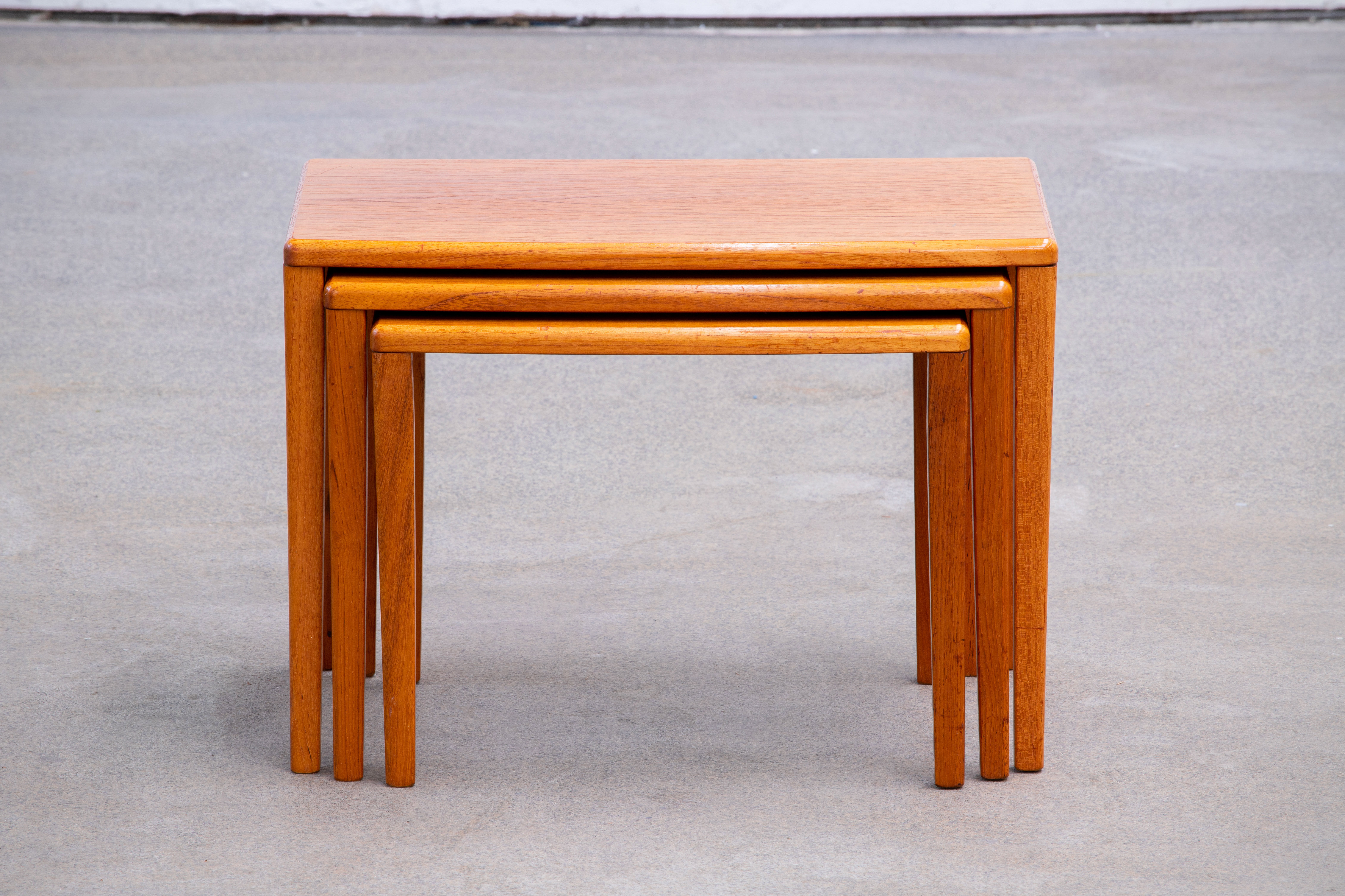Scandinavian teak nesting coffee tables
